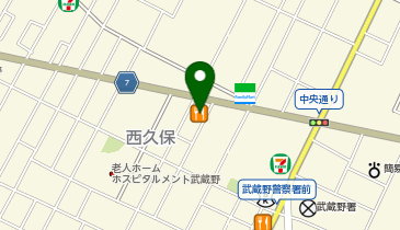 夢庵 武蔵野西久保店の地図画像