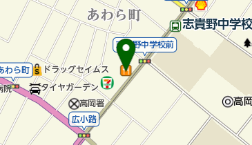 バーミヤン 高岡あわら町店の地図画像