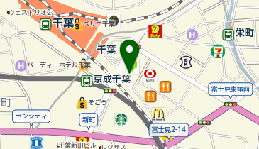 ガスト 千葉駅東口店(から好し取扱店)の地図画像