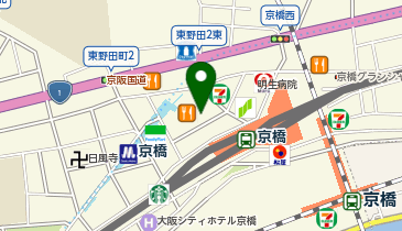 ガスト 京橋コムズガーデン店の地図画像