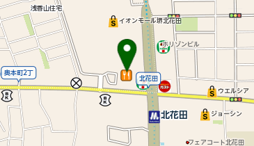 包包點心 イオンモール堺北花田店の地図画像