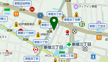 しゃぶ葉 新宿三丁目店の地図画像