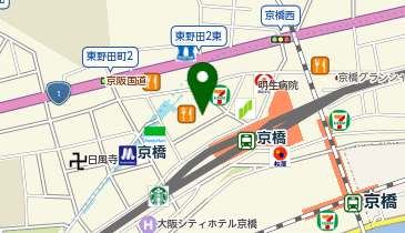 しゃぶ葉 京橋コムズガーデン店の地図画像