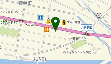資さんうどん 八代旭中央通店の地図画像