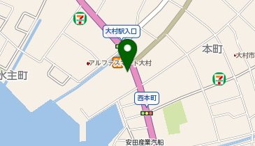 資さんうどん 大村西本町店の地図画像