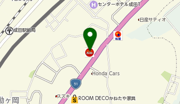 資さんうどん 成田店の地図画像