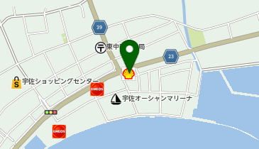 (有)浜田石油店 宇佐SSの地図画像