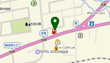 (株)西尾商店 セルフ日出SSの地図画像