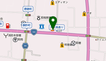 清水石油(株) 萩中央SSの地図画像