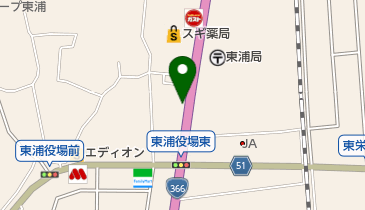 ソフトバンク東浦の地図画像