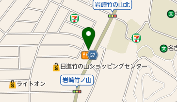 ソフトバンク日進竹の山の地図画像