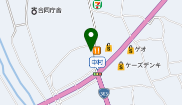 ソフトバンク中津川の地図画像