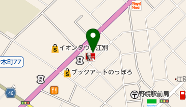 ソフトバンク野幌の地図画像