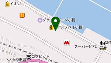 ソフトバンクウイングベイ小樽の地図画像