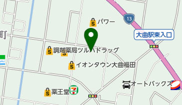 ソフトバンクイオンタウン大曲福田の地図画像