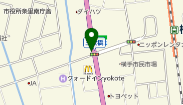ソフトバンク横手の地図画像