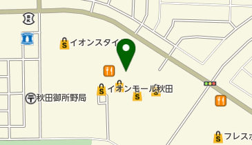 ソフトバンクイオンモール秋田の地図画像