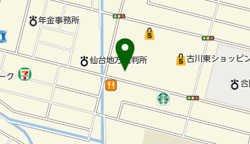 ソフトバンク古川東の地図画像
