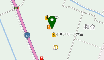 ソフトバンクイオンモール大曲の地図画像