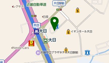 ソフトバンクイオンモール大日の地図画像