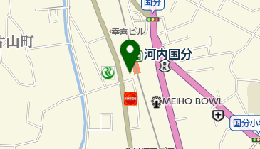 ソフトバンク河内国分の地図画像