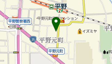 ソフトバンクJR平野の地図画像