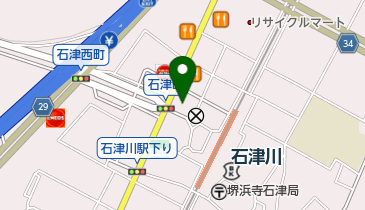 ソフトバンク石津川の地図画像