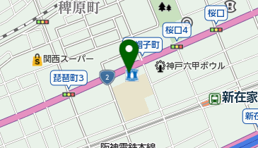 ソフトバンクJR六甲道南の地図画像