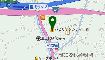 ソフトバンクパビリオンシティ田辺の地図画像