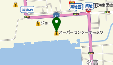 ソフトバンク海南の地図画像