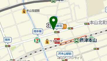 ソフトバンク岡本の地図画像