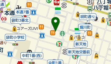 ソフトバンク広島本通商店街の地図画像