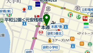 ソフトバンク本通駅前の地図画像