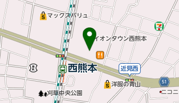 ソフトバンクイオンタウン西熊本の地図画像