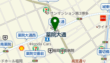 ソフトバンク薬院の地図画像