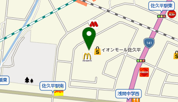 ソフトバンクイオンモール佐久平の地図画像