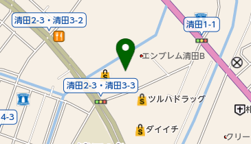 自遊空間 札幌清田店の地図画像
