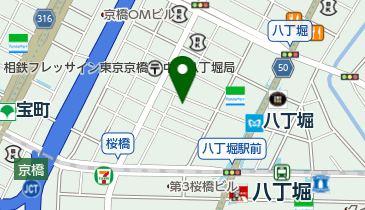 佐川急便 東京営業所八丁堀3丁目SCの地図画像