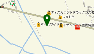 シュー・プラザイオンタウン豊後高田店の地図画像