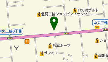 シュー・プラザ北見三輪店の地図画像