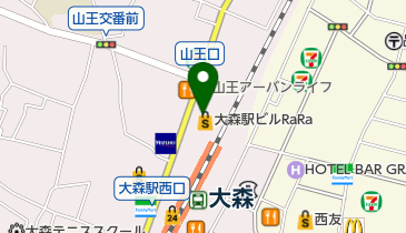 東京靴流通センター大森駅ビルRaRa店の地図画像