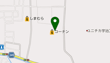 シュー・プラザコーナン京都宇治北店の地図画像