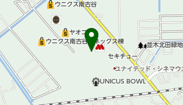 シュー・プラザウニクス川越南古谷店の地図画像