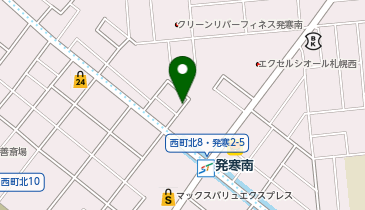 アースカー 札幌市西区発寒3条6丁目の地図画像