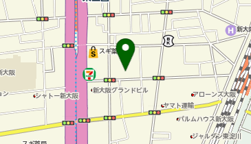 アースカー 新大阪駅前の地図画像