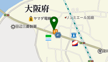 びっくりドンキー 加島店の地図画像