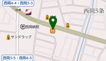びっくりドンキー 西岡店の地図画像