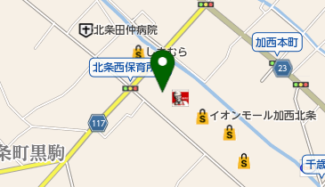ワイモバイルイオンモール加西北条の地図画像