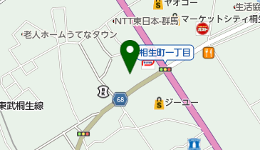 ワイモバイル桐生の地図画像
