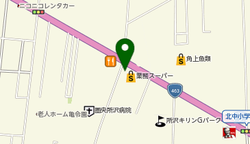 山田うどん 北中店の地図画像